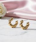 Classic Twisted Gold Plated Studs