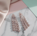 Classic White Rose Gold Earrings