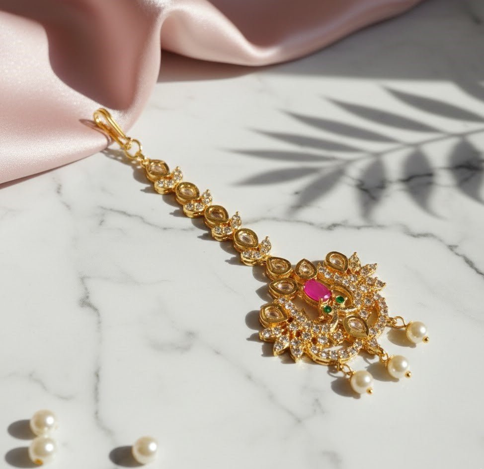 Crimson Charm Gold Tika