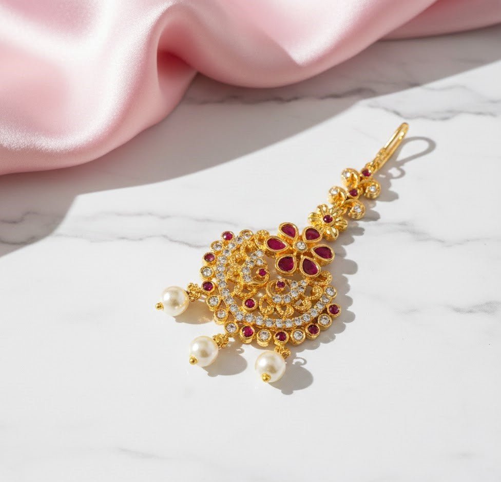 Crimson Whisper Gold Plated Tika