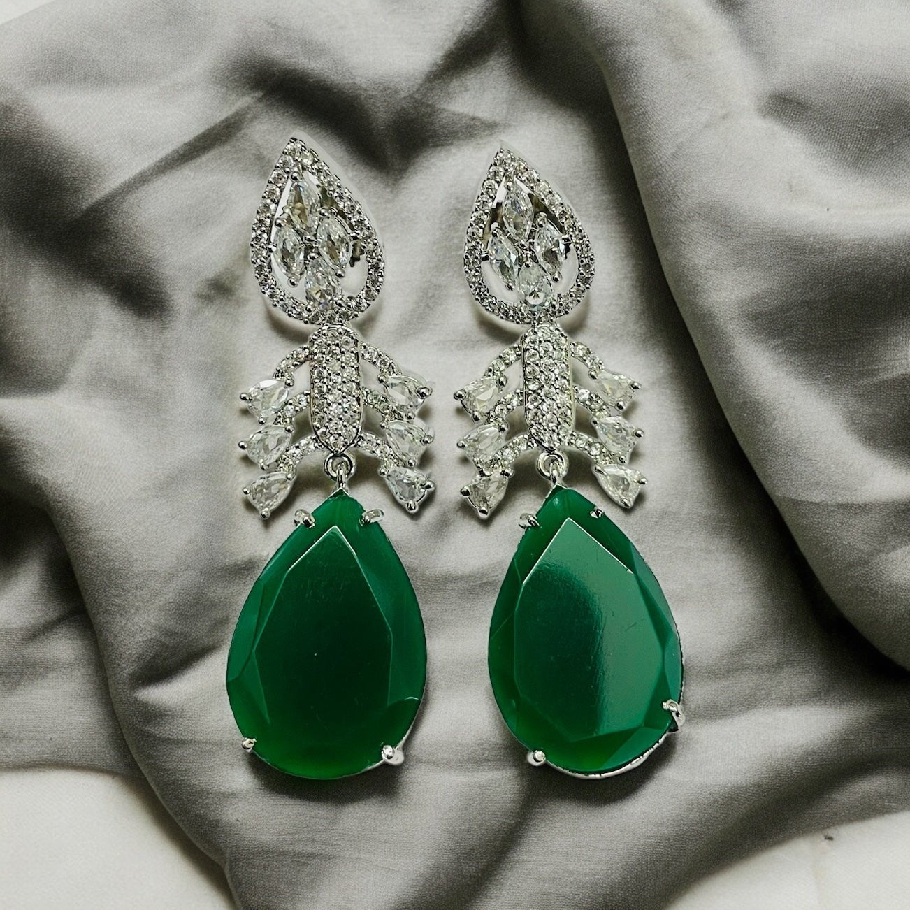 Crystal Dewdrop Danglers Earrings