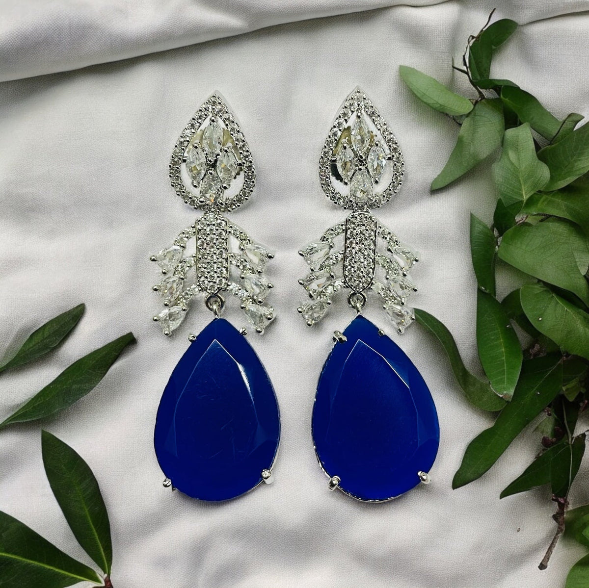 Crystal Dewdrop Danglers Earrings