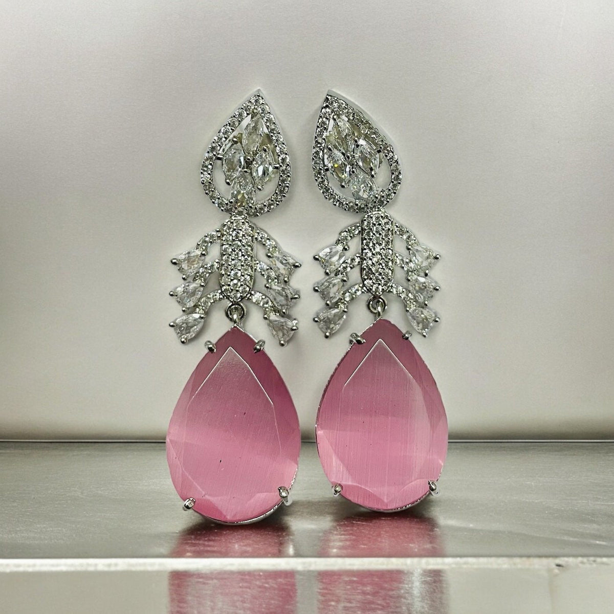 Crystal Dewdrop Danglers Earrings