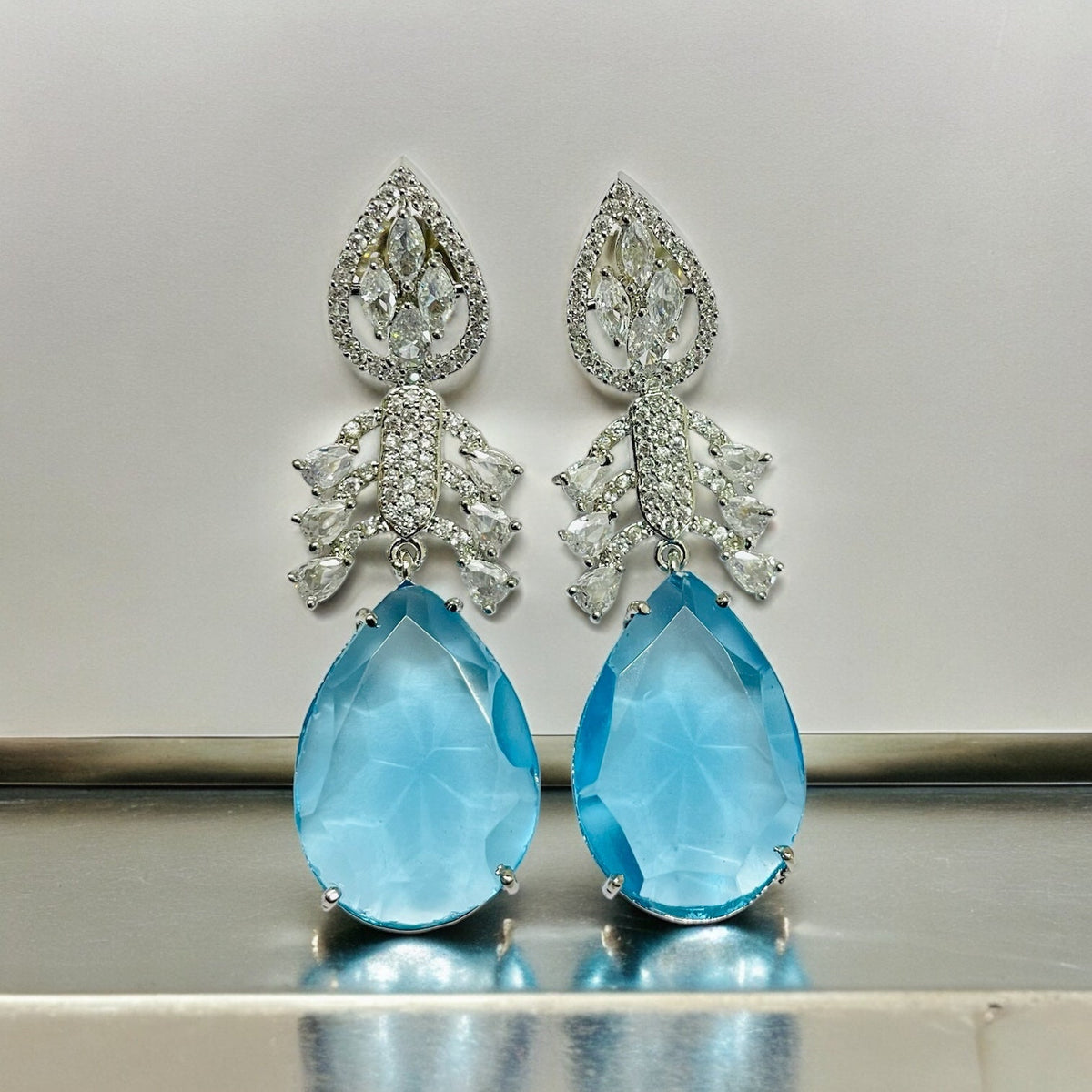 Crystal Dewdrop Danglers Earrings