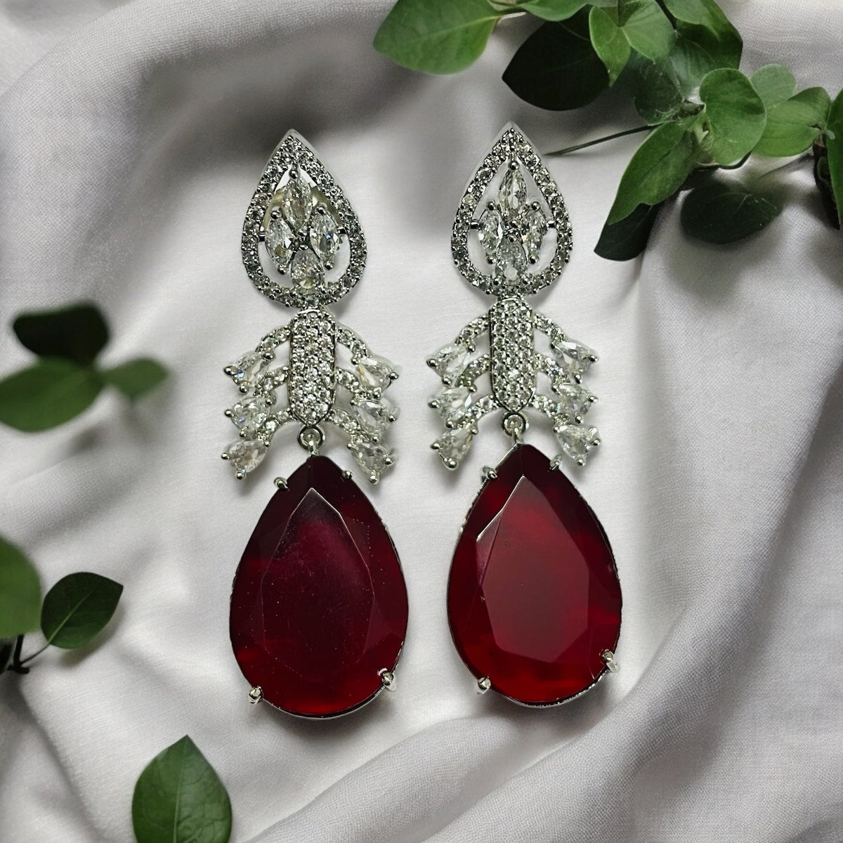 Crystal Dewdrop Danglers Earrings