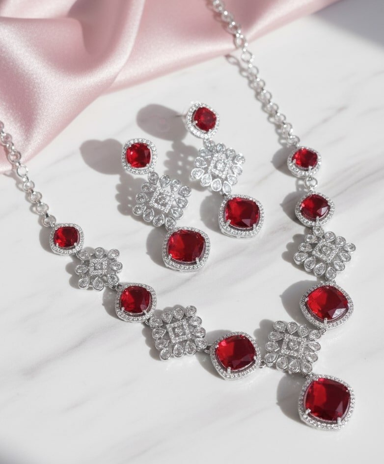 Crystal Red Elegance Necklace