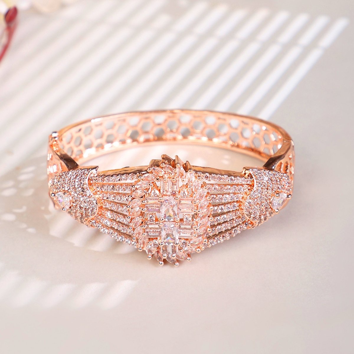 Cubic Zirconia Kada Bracelet