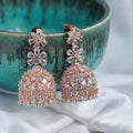 Cubic ZIrconia Rosegold Jhumka
