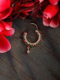 CZ Studded Leaf Nose Pin