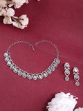 Dainty AD Stone Necklace and Earrings Set