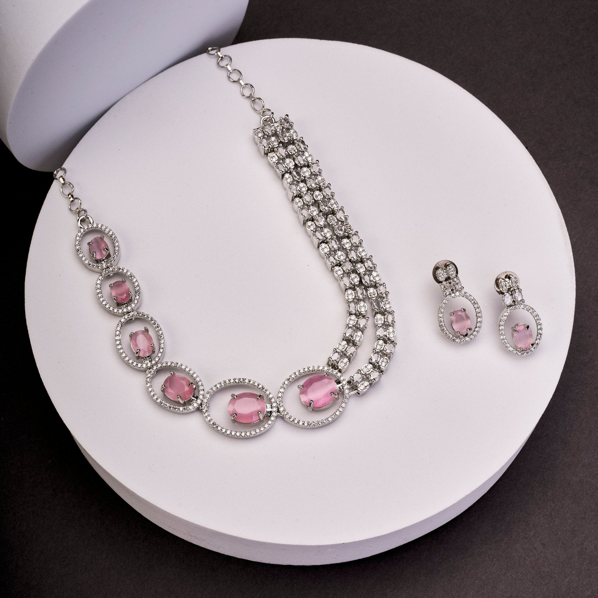 Daisy Royale Rhodium Necklace