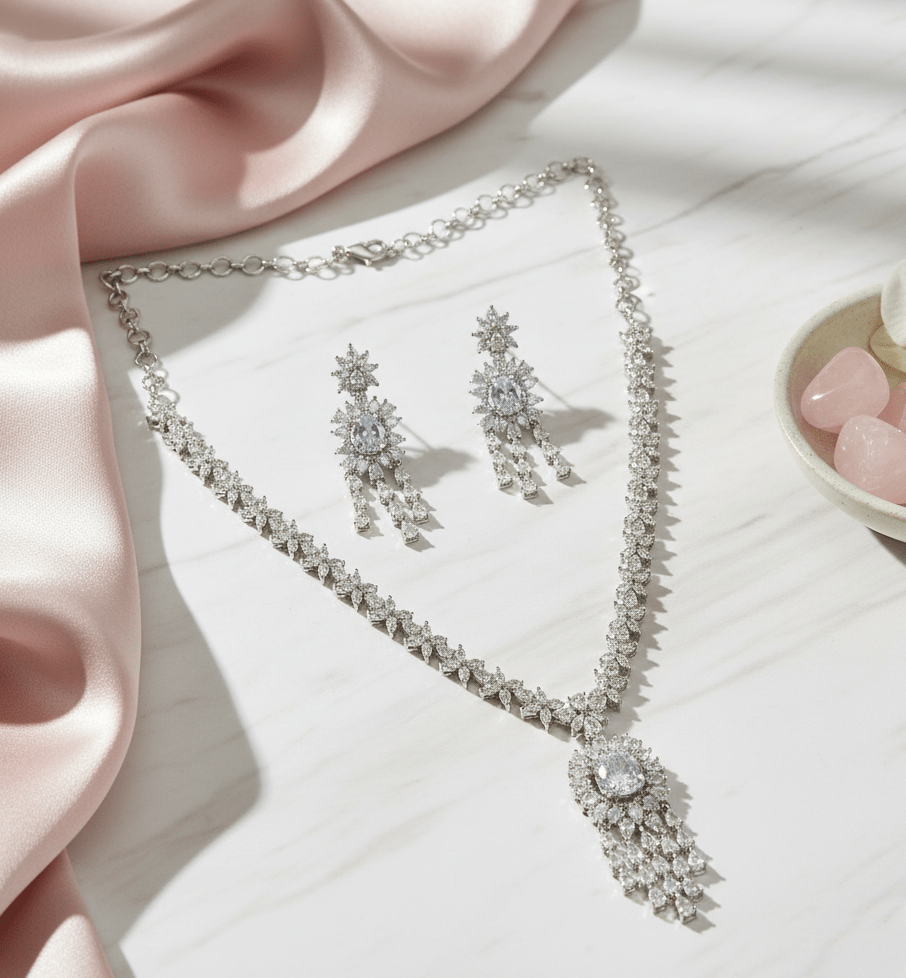 Delicate Rhodium Necklace