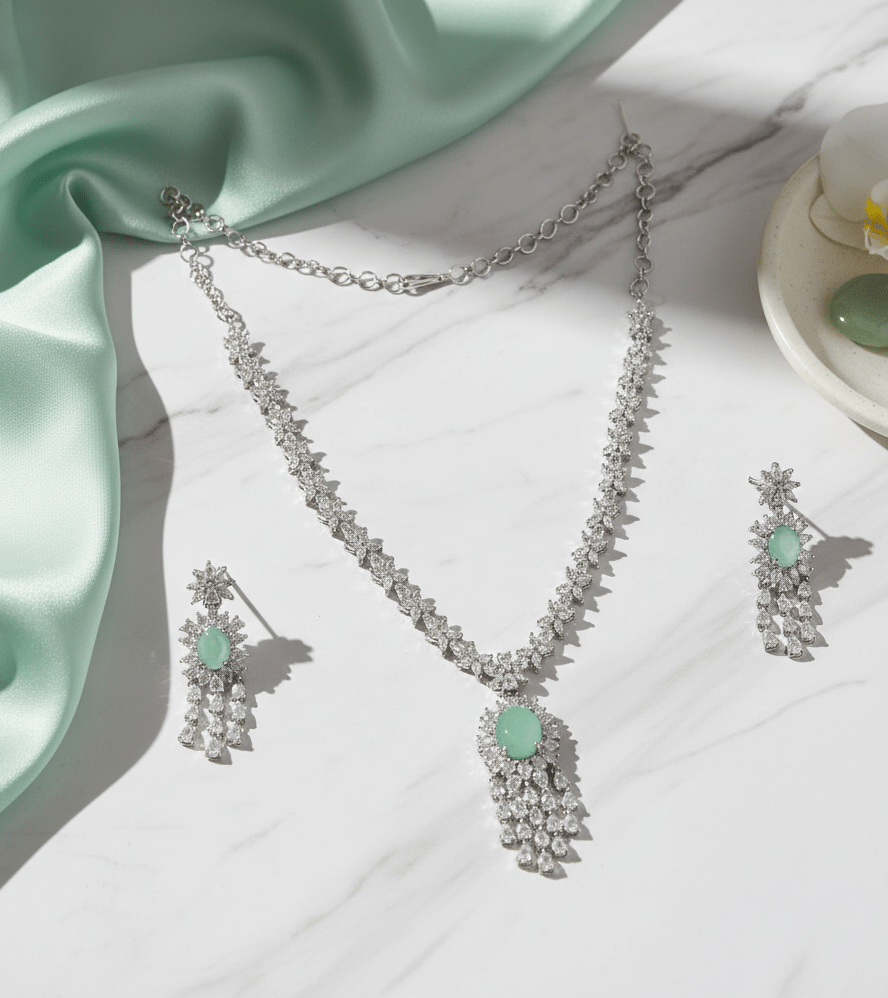 Delicate Rhodium Necklace