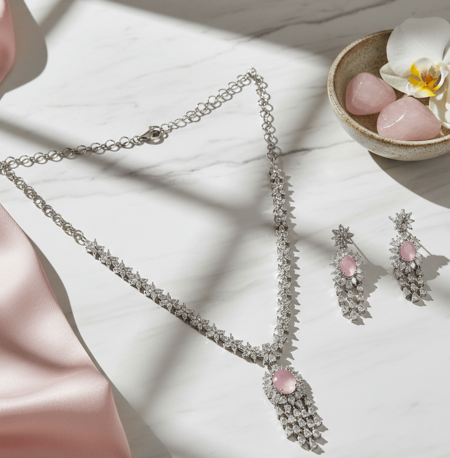 Delicate Rhodium Necklace