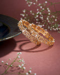 Designer Polki Gold Bangles (Pack of 2)