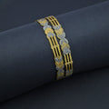 Detailing Silver Leaf Gold Plated Bangles