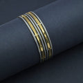 Detailing Silver Lined Gold Plated Bangles