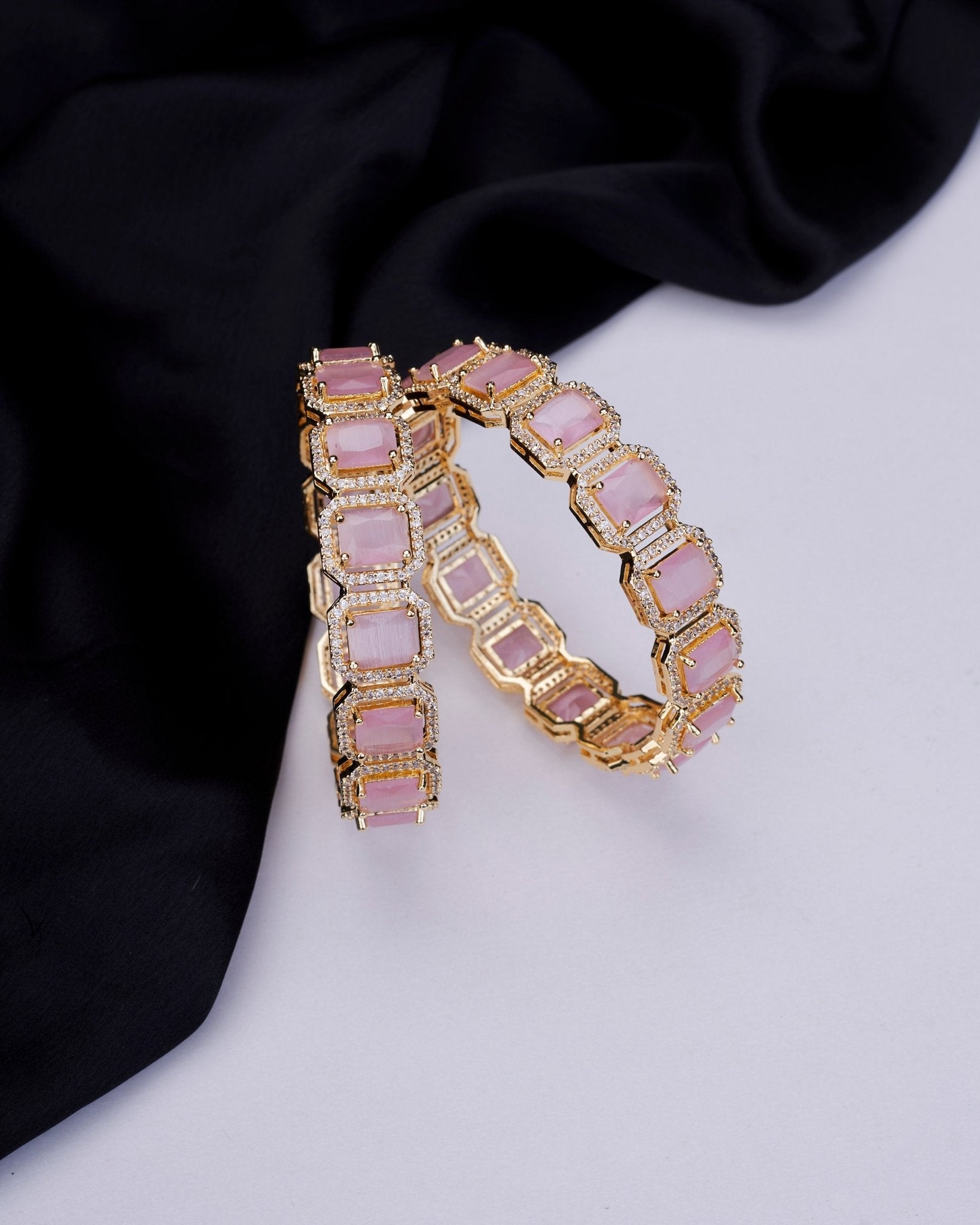 Divine Rectangle AD Bangles (Pack of 2)