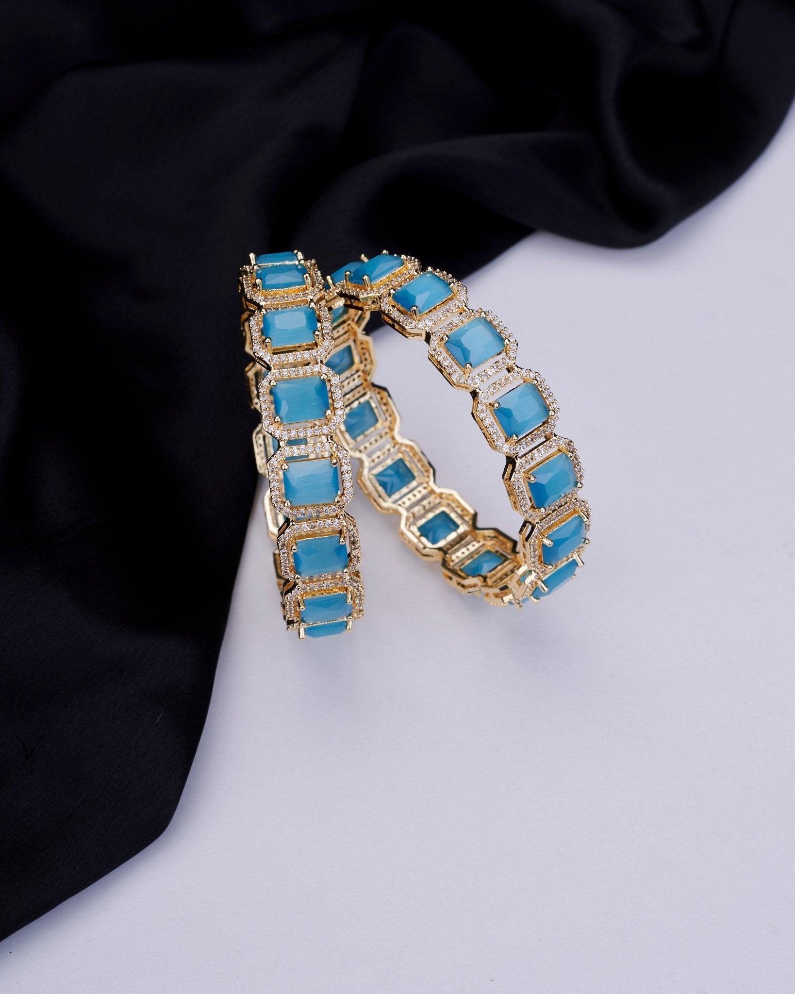 Divine Rectangle AD Bangles (Pack of 2)