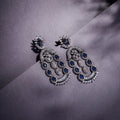 Dusk Spread Rhodium Earrings
