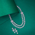 Elegant 2 Layer Oval Necklace Set
