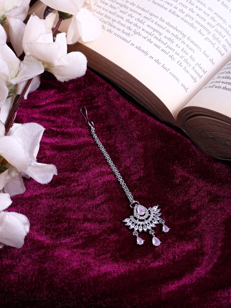 Elegant AD Stone Embellished Maang Tikka