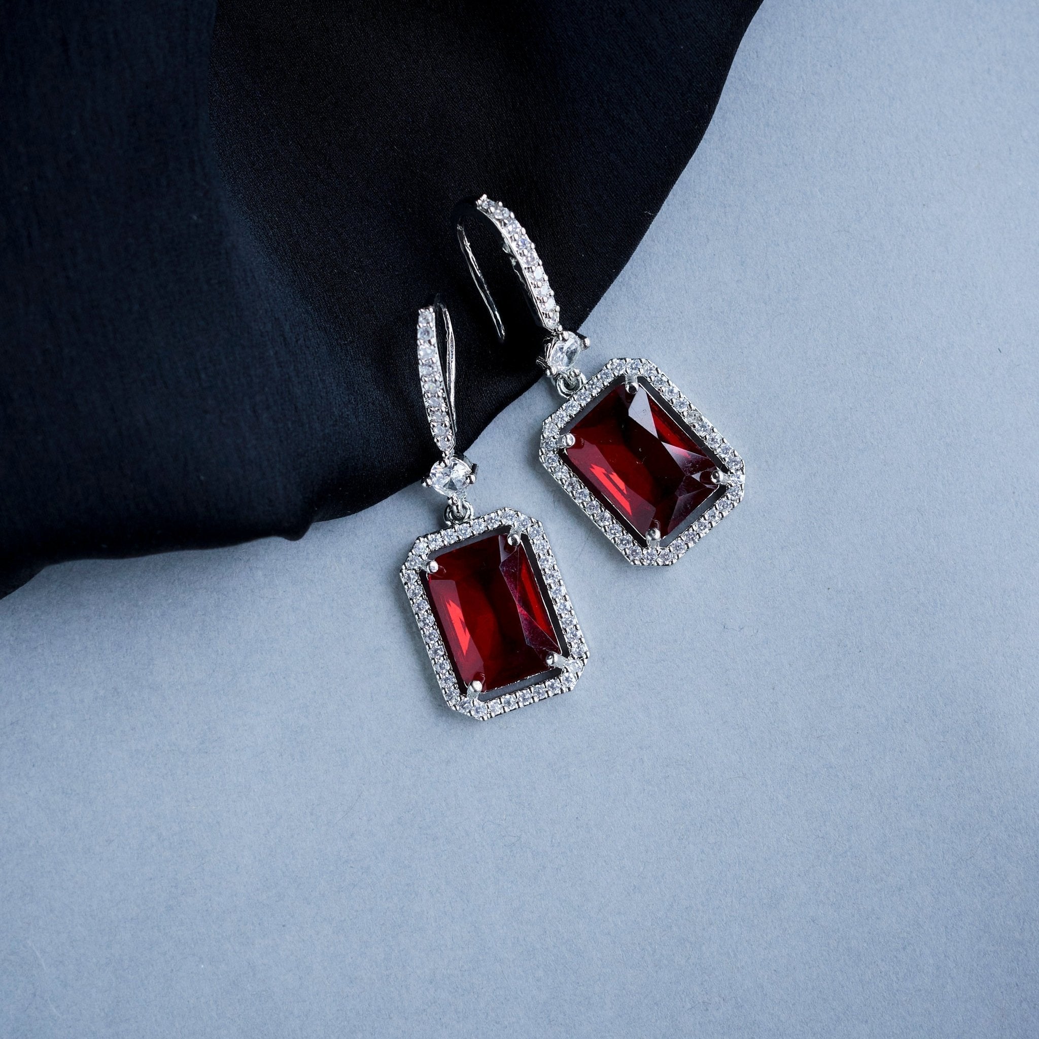 Elegant Square Hoop Drops