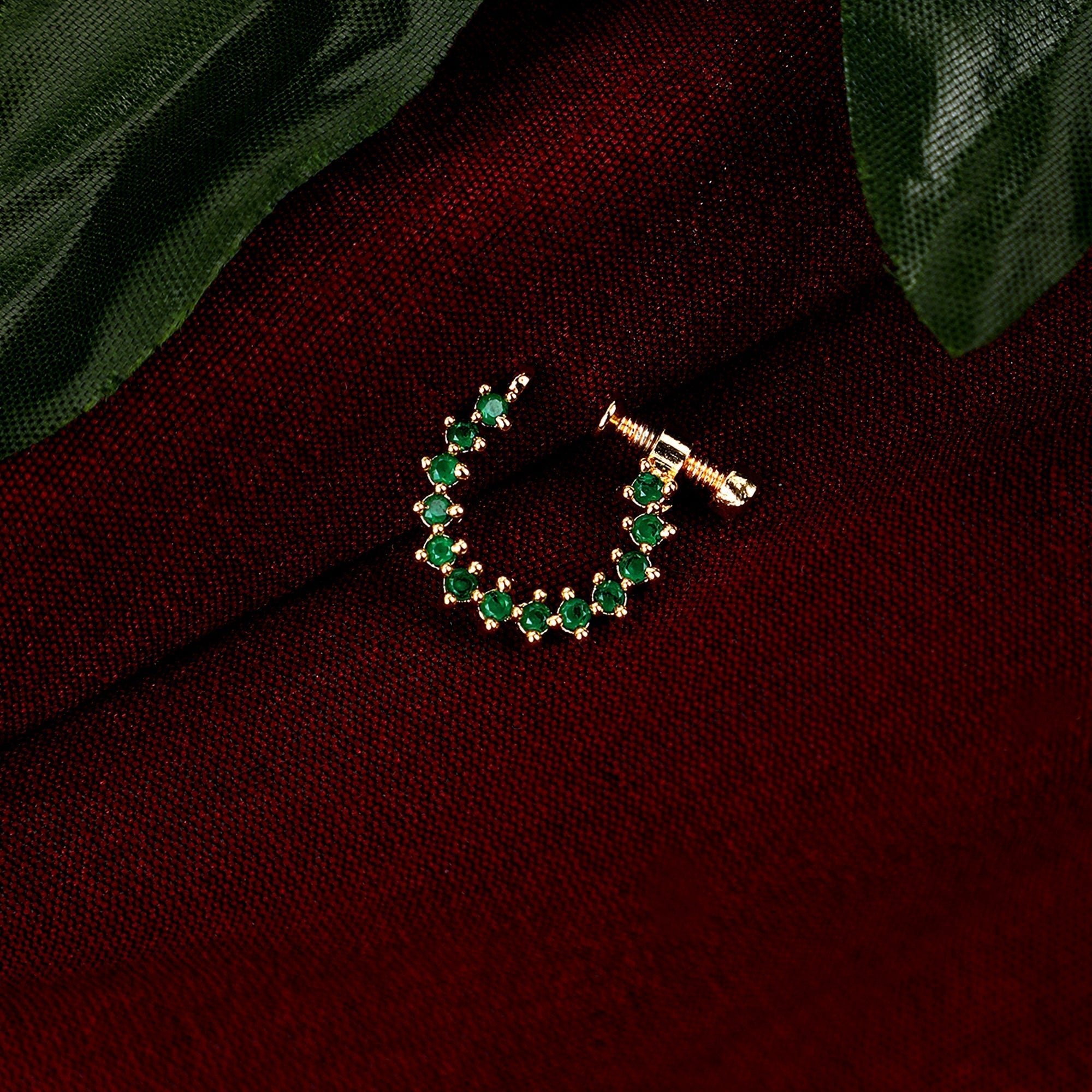 Elegant White Gold CZ Nose Pin | AAA-Grade Cubic Zirconia