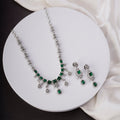 Elysian Spark Rhodium Plated Necklace