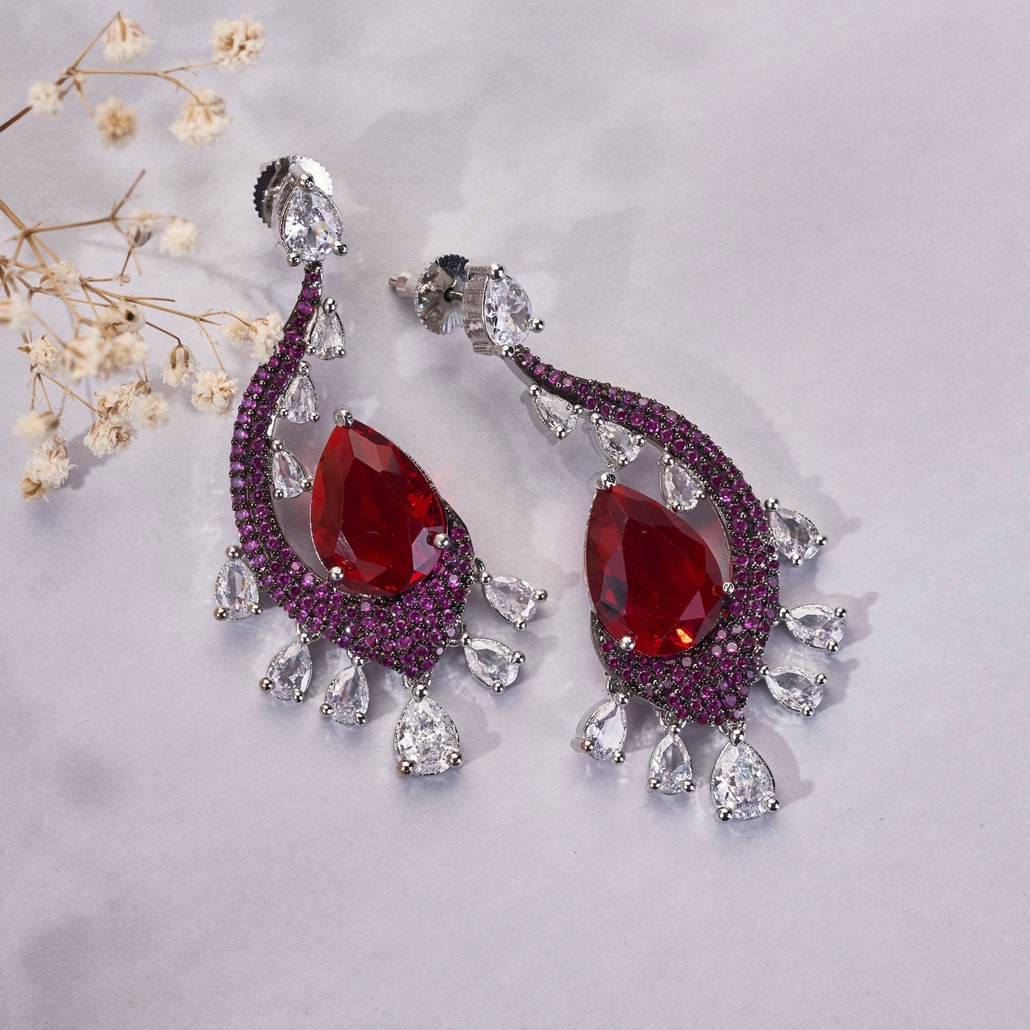 Enchanted Dew Black Plated Earrings