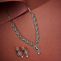 Enchanted Sprial Rhodium Plated Necklace Set