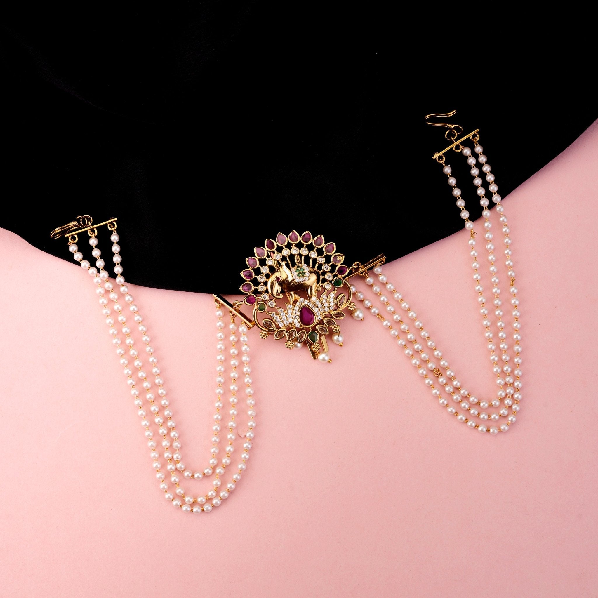 Enchnated Gajanan Gold Plated Juda Pin