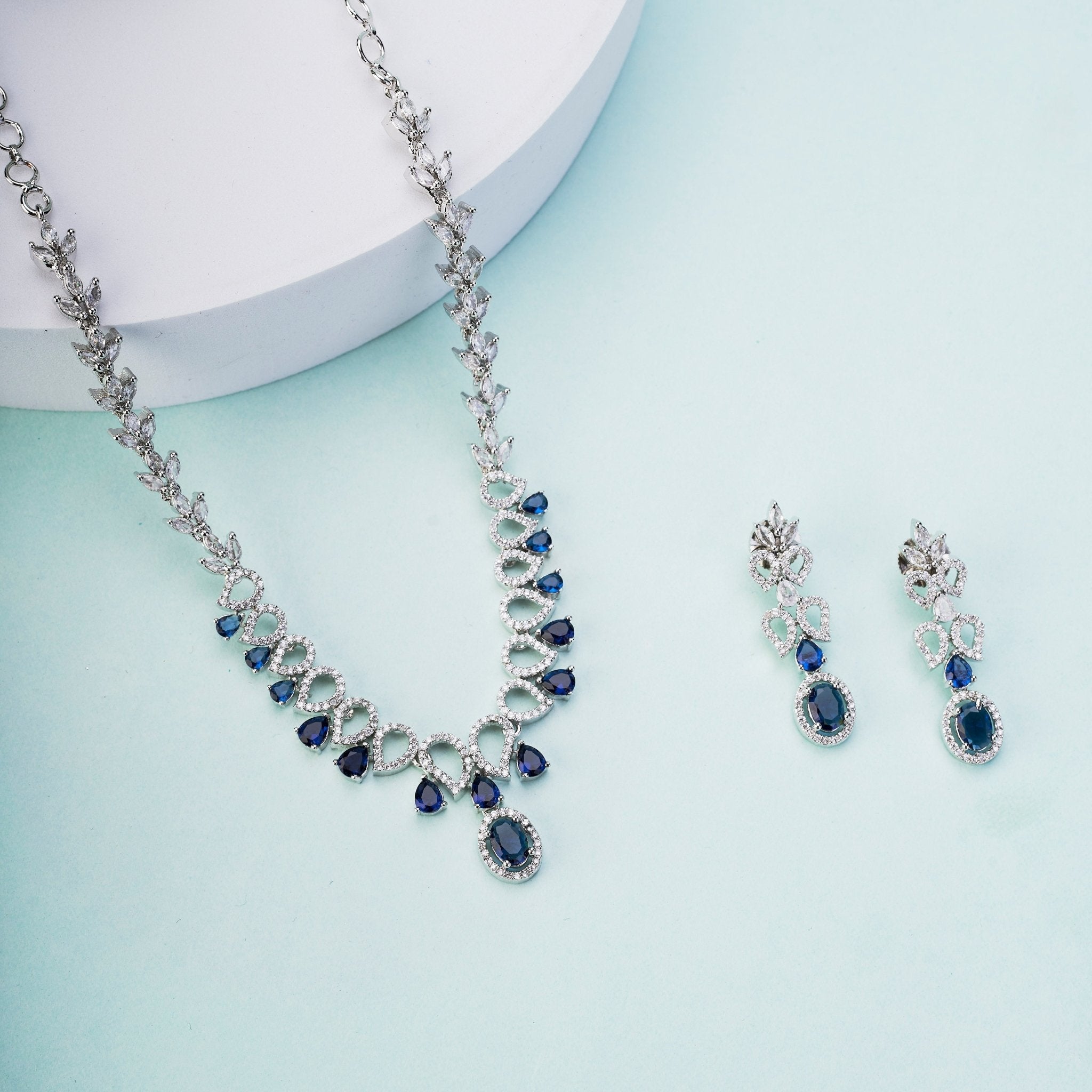 Ethereal Bloom Rhodium Necklace