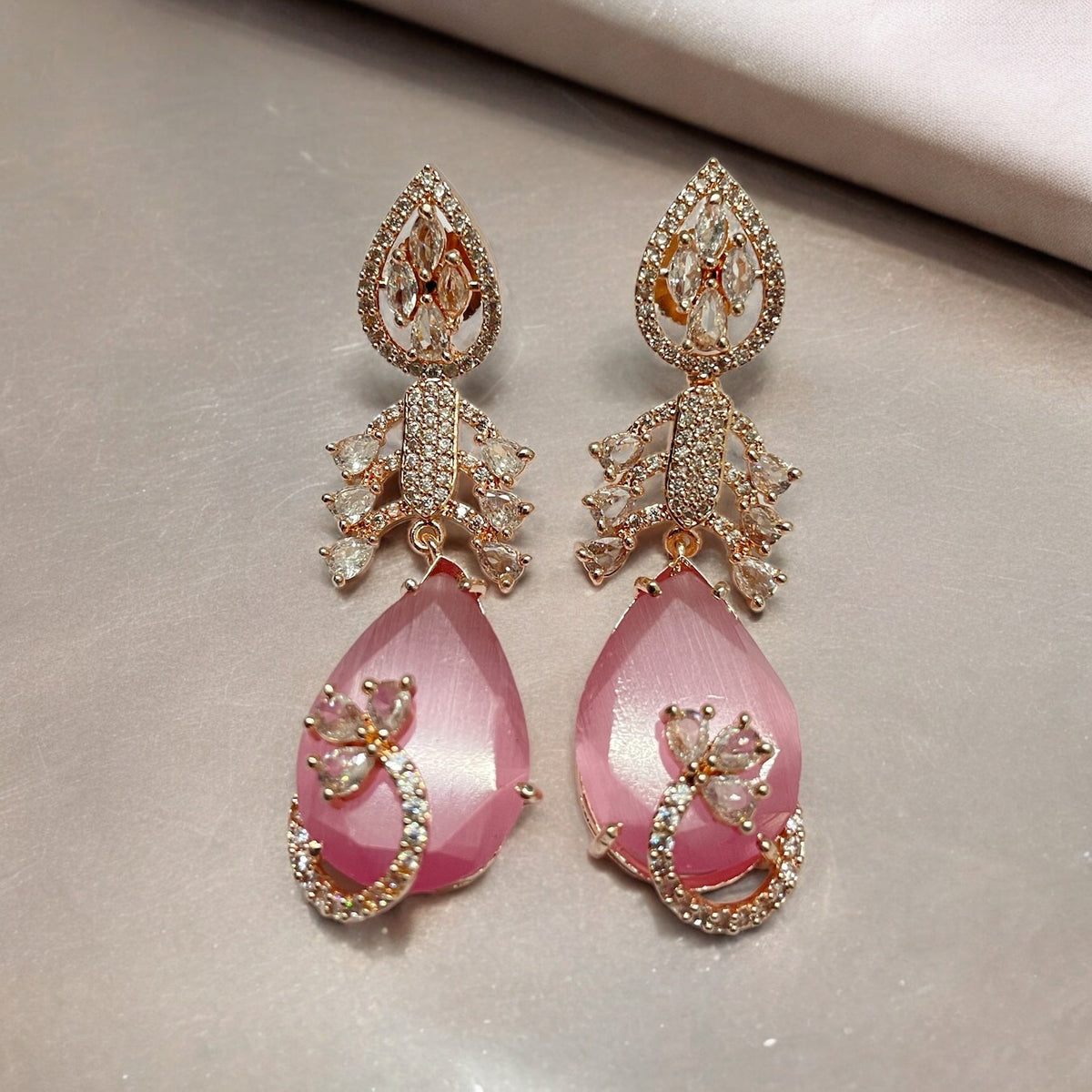 Ethereal Whisper Rose Gold Earrings