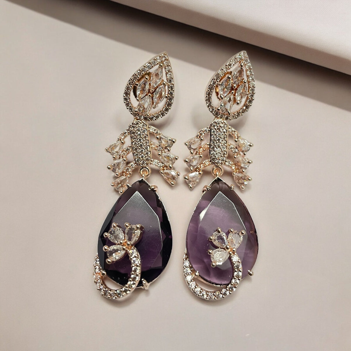 Ethereal Whisper Rose Gold Earrings
