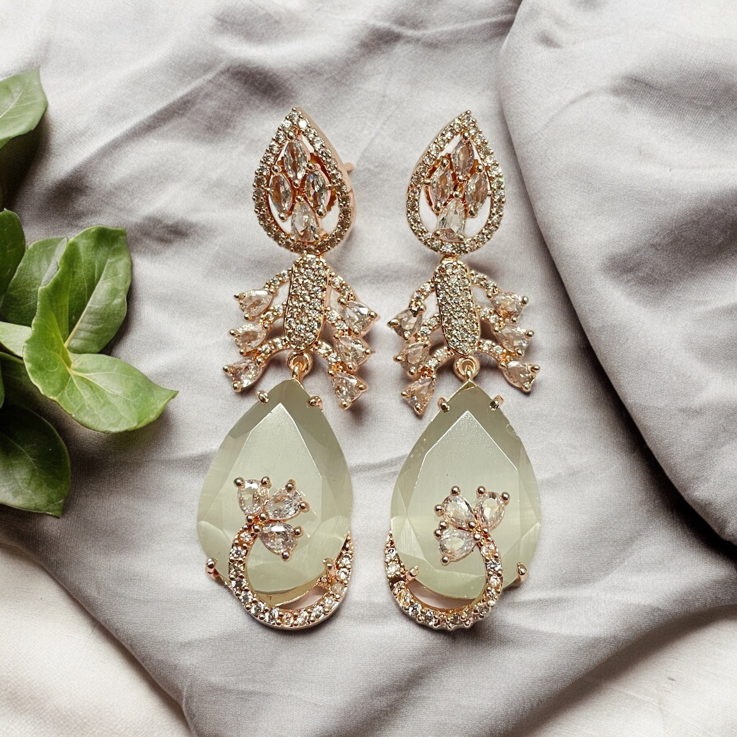 Ethereal Whisper Rose Gold Earrings