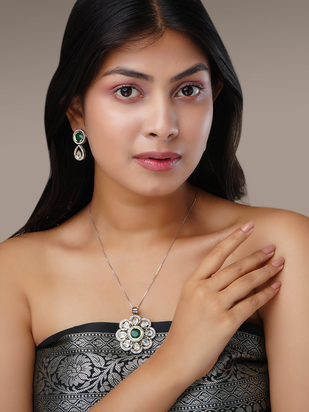 Necklace - Flora Core Gold Plated Locket Set - Opal Touch