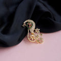 Floral Gold-plated
Brass Saree Pin