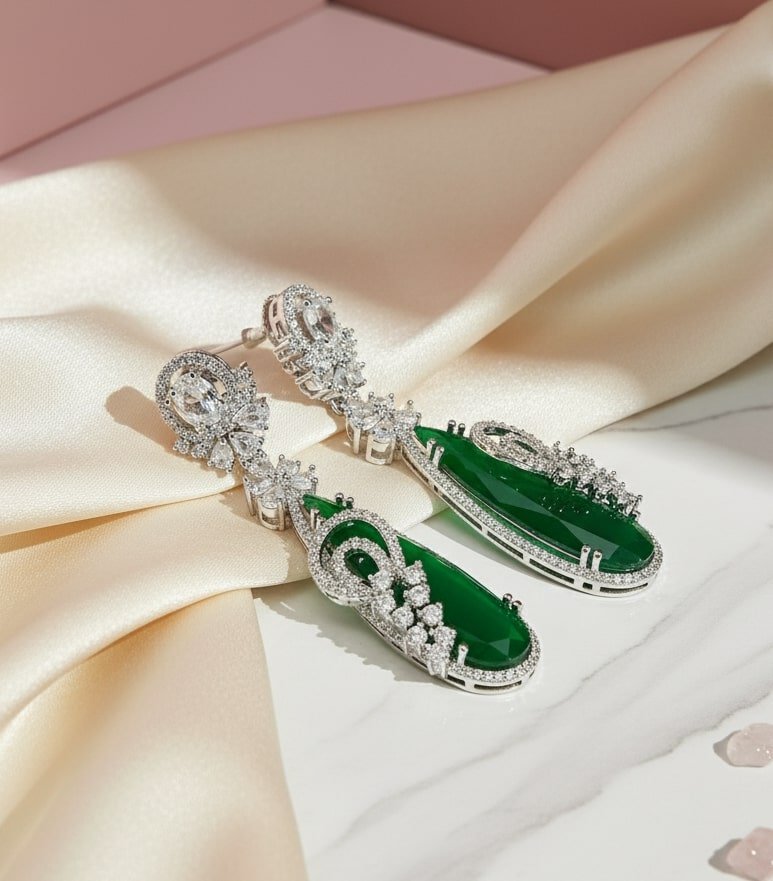Forest Enchantment Rhodium Earrings