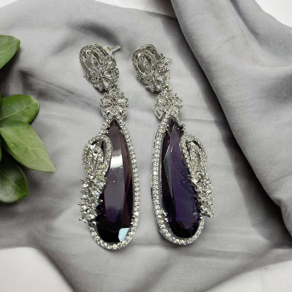 Forest Enchantment Rhodium Earrings