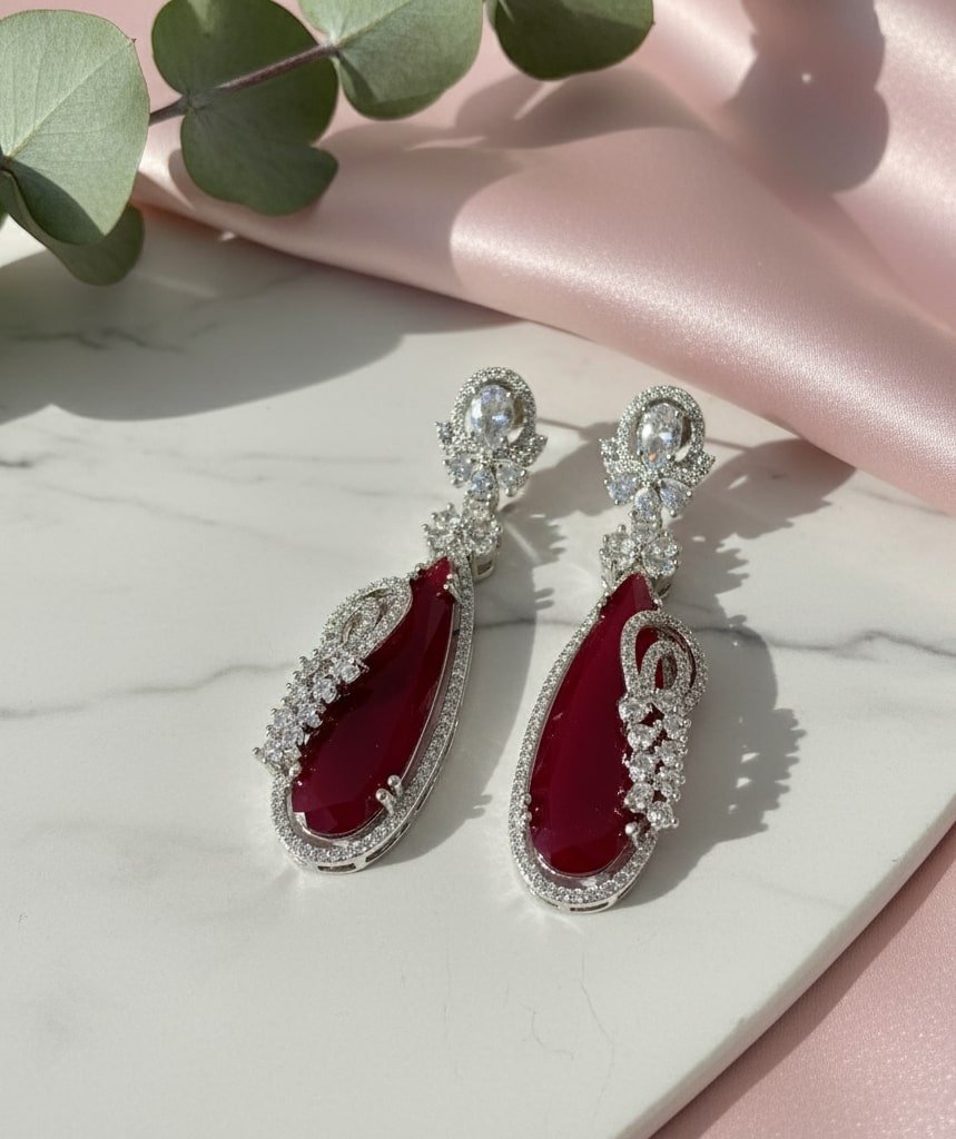 Forest Enchantment Rhodium Earrings