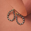 Glamorous Gemstone Hoop Earrings