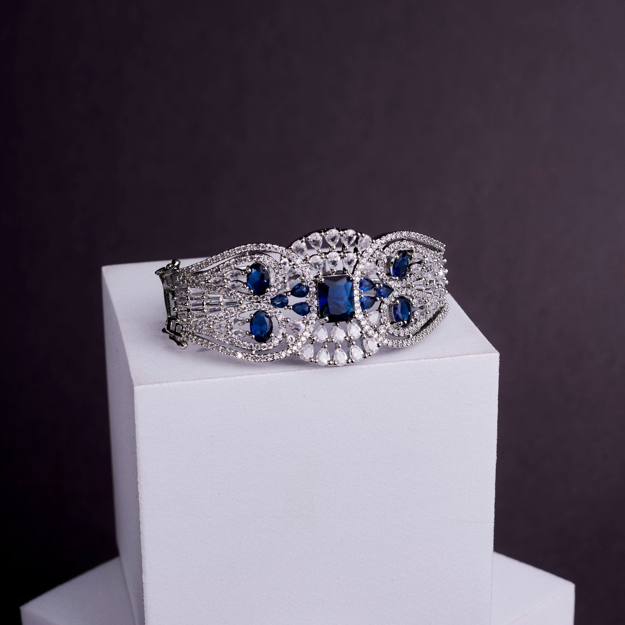 Glimmering Rhodium Plated Bracelet