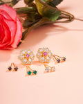 Gold Plated 5 Color Changeable Earrings