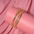 Gold Plated CZ Diamond Studded Bangles (Pack of 2)