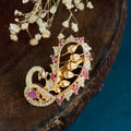 Gold Plated Peacock-Shaped Saree Pin
