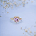 Gold Plated Pink Wedding Sparkle Ring