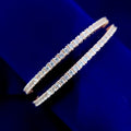 Graceful White Rose Gold Bangles (Pack of 2)