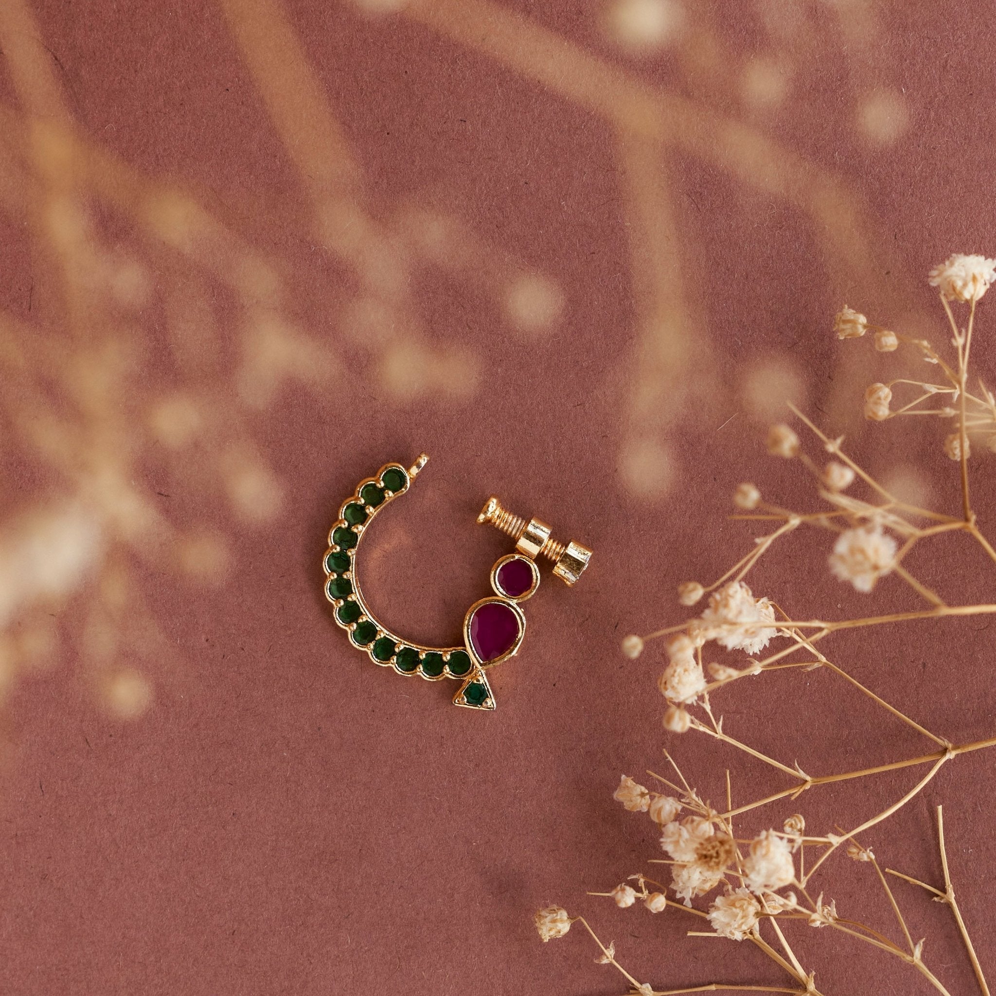 Imperial Gold Plated Screw Nose Pin