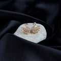 Gold Plated Swan Design American Diamond Stud Earrings